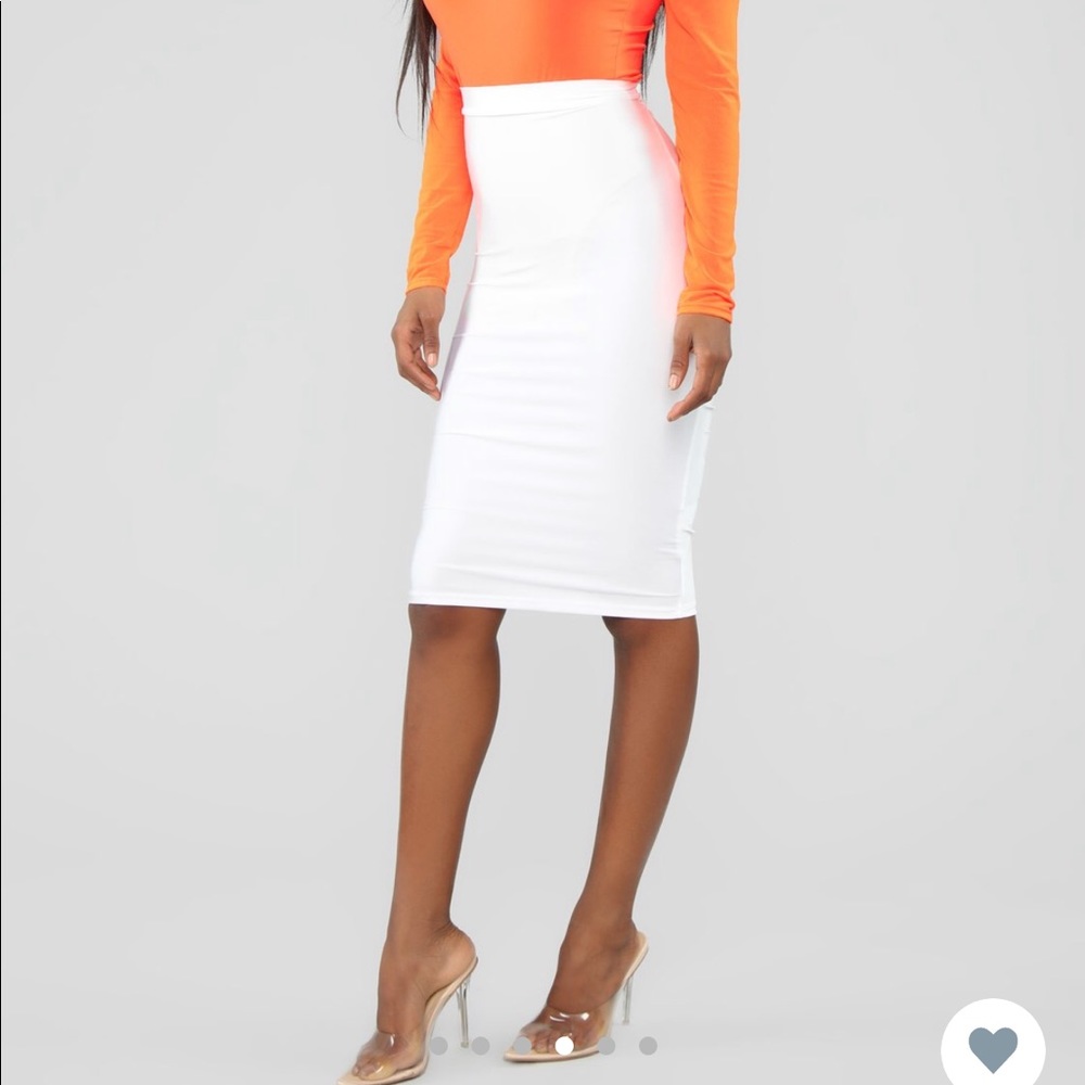 Fashion Nova Body Con Skirt White NWT